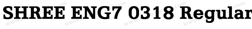 SHREE ENG7 0318 Regular字体转换